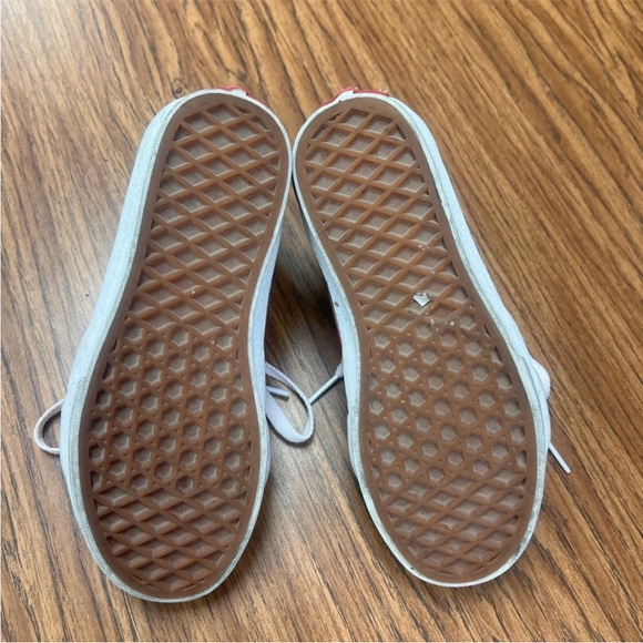 Vans High Tops Kids Red and White High-Top Sneakers 1.5 Suede and Canvas - Picture 6 of 8